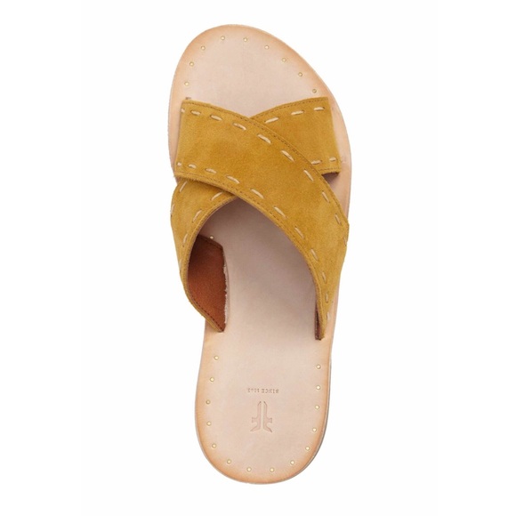 Frye Pickstitch Slide Avery Flat Sandals, Sz 8,8.5 - Picture 5 of 8